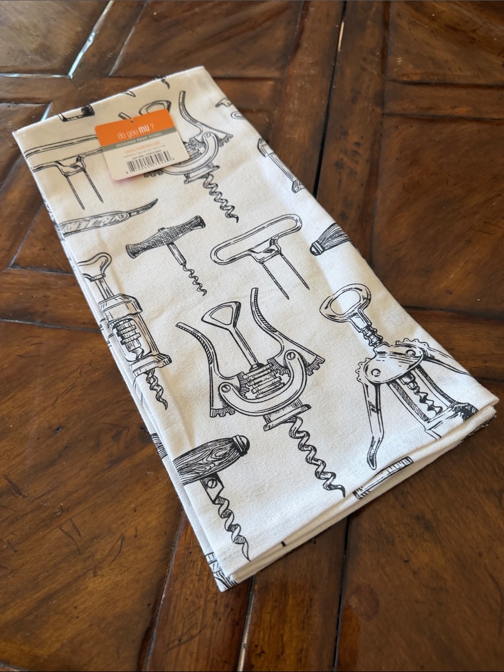 Wine Corkscrew Print DishTowel